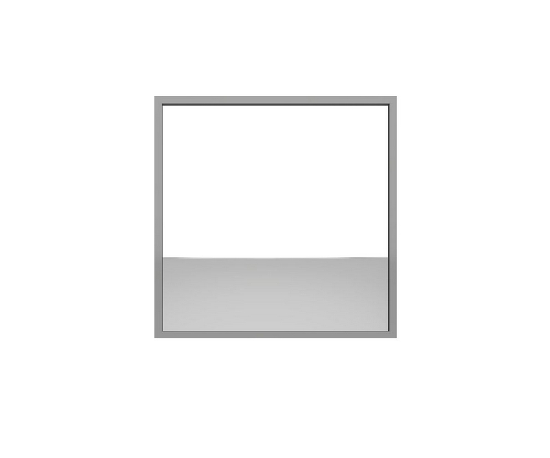 Miroir 700x700 gris - Blanc - L700 x P41 x H700mm
