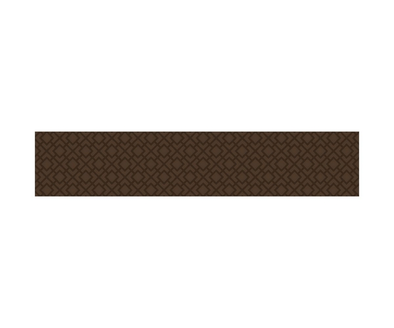 Crédence motifs coloris brun - Brun - L1500 x P36 x H300 mm