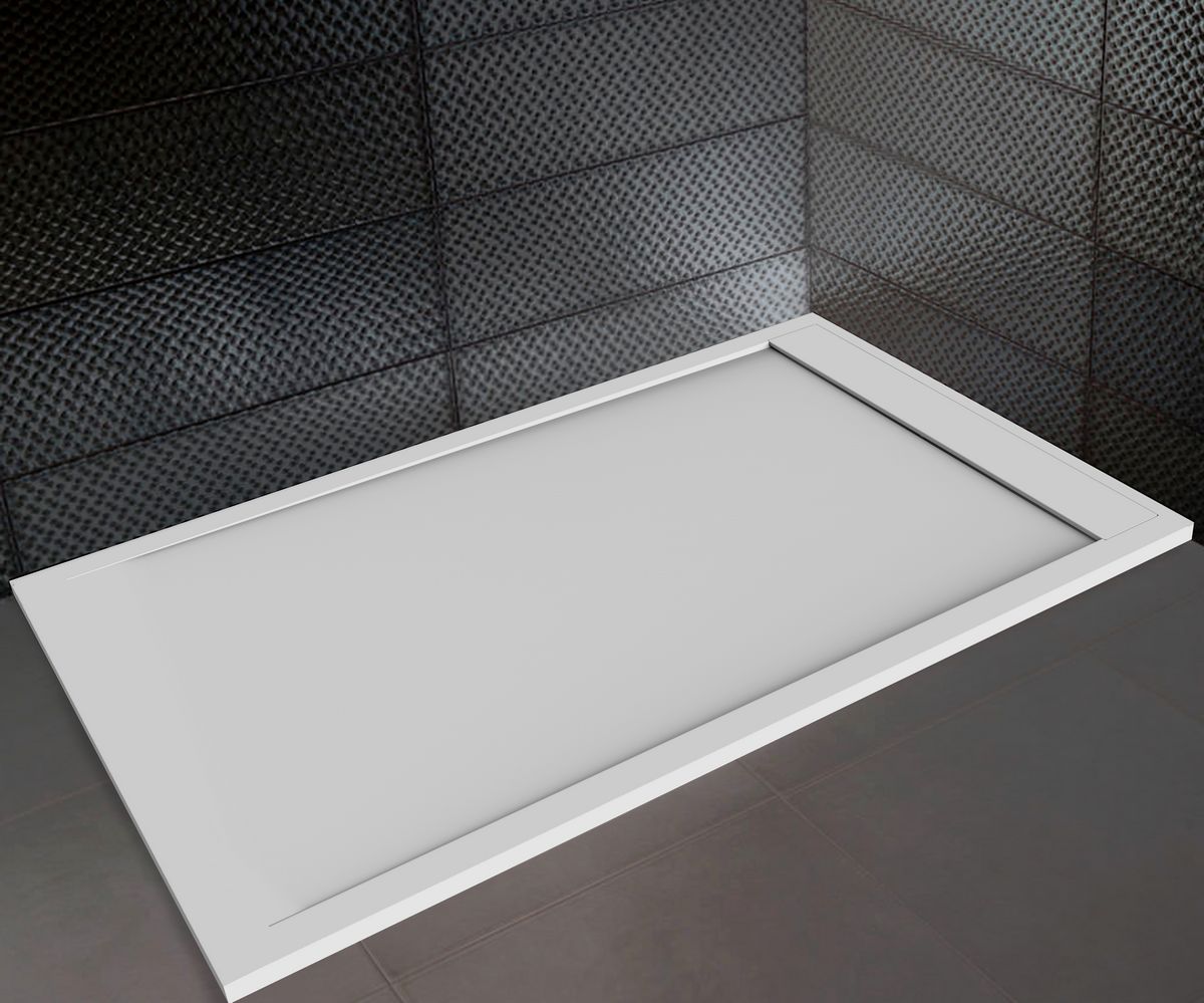 bathwell Receveur de douche Acropora blanc 800x1700 - Blanc - L800 x P1700 x H30mm