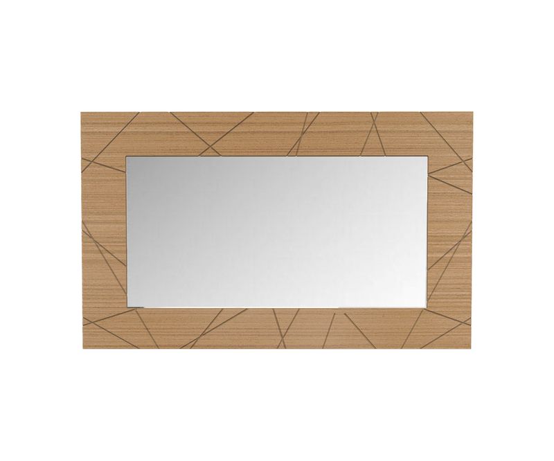 Miroir d'entrée - Blanc / Chêne - L805 x P488 x H19 mm