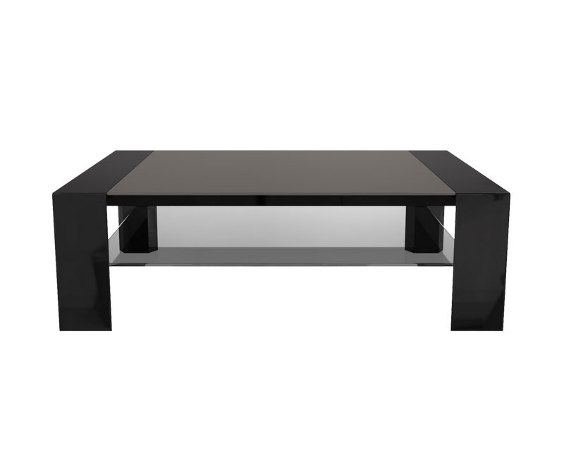 Table basse - Noir / Café - L1100 x P700 x H350mm