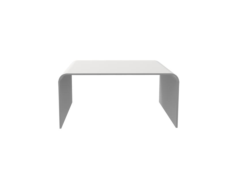 Table basse en solid surface - Blanc - L750 x P375 x H370 mm