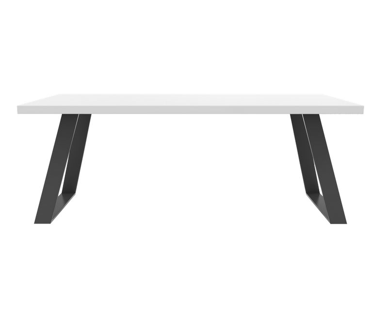 Table de repas - Blanc / Gris - L2000 x P900 x H750mm