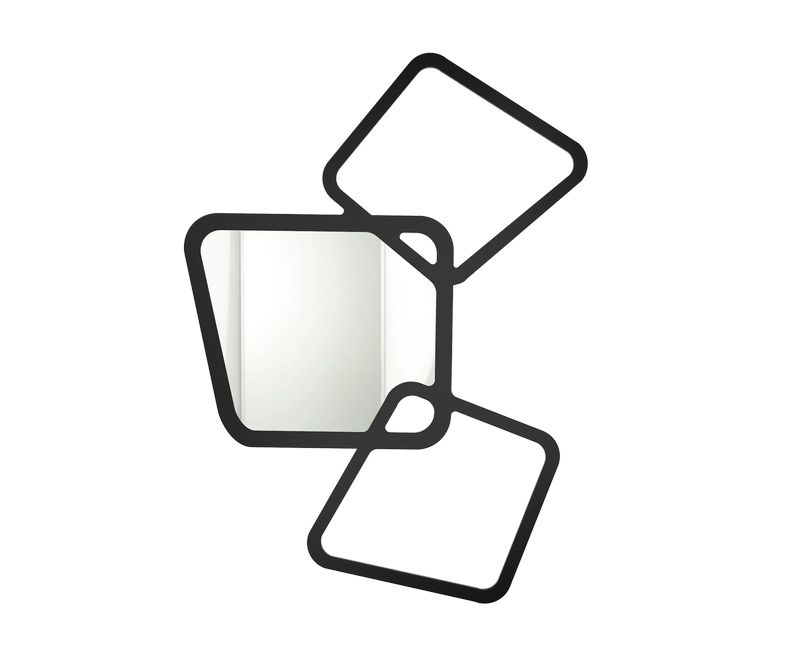 Miroir Manhattan - Blanc / Chêne - L620 x P12 x H850mm