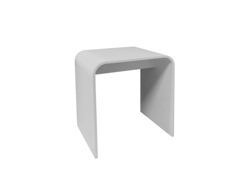 Tabouret blanc -  - L376 x P350 x H450mm