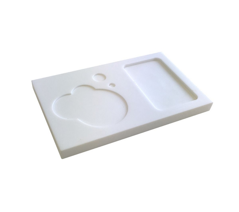 Porte savon et gobelet aqua - Blanc - L160 x P100 x H12mm