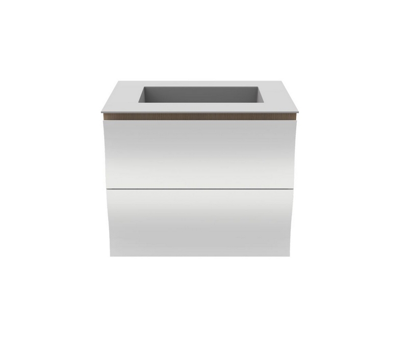 Meuble vasque Liberté Wave chêne - Taupe - L700 x P480 x H576mm