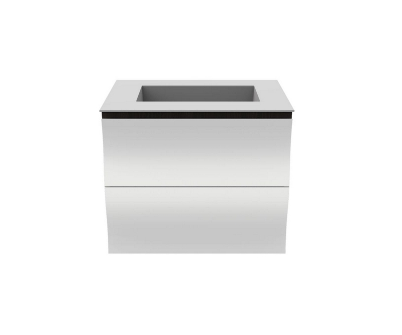 Meuble vasque Liberté Wave wengé - Gris - L700 x P520 x H576mm