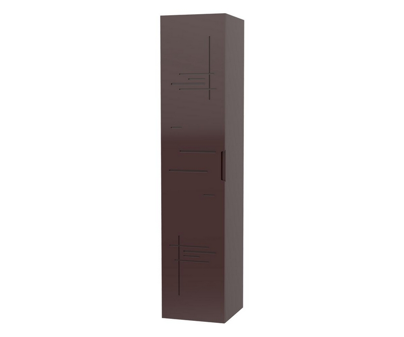 Colonne Liberté façade gravée taupe - Blanc / Noir - L350 x P350 x H1600mm