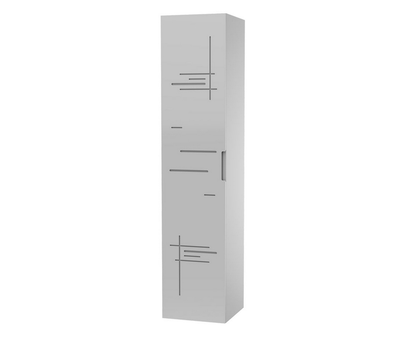 Colonne Liberté façade gravée grise - Taupe - L350 x P350 x H1600mm