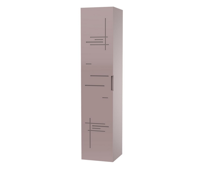 Colonne Liberté façade gravée béton - Taupe - L350 x P350 x H1600mm