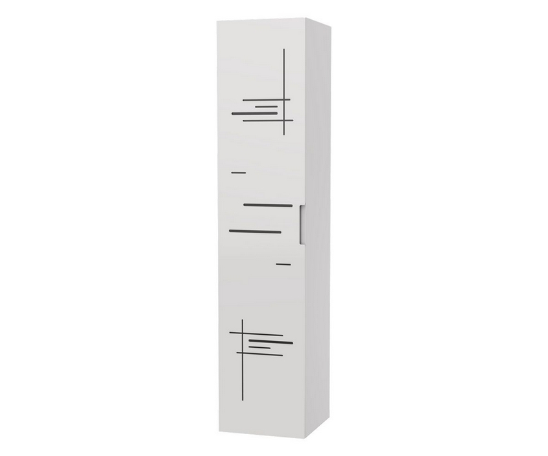 Colonne façade blanche bi-matière plexiglas - Blanc - L350 x P350 x H1600mm