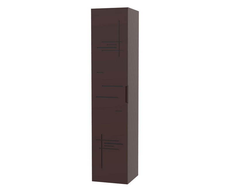 Colonne Liberté façade taupe bi-matière plexiglas - Blanc / Noir - L350 x P350 x H1600mm