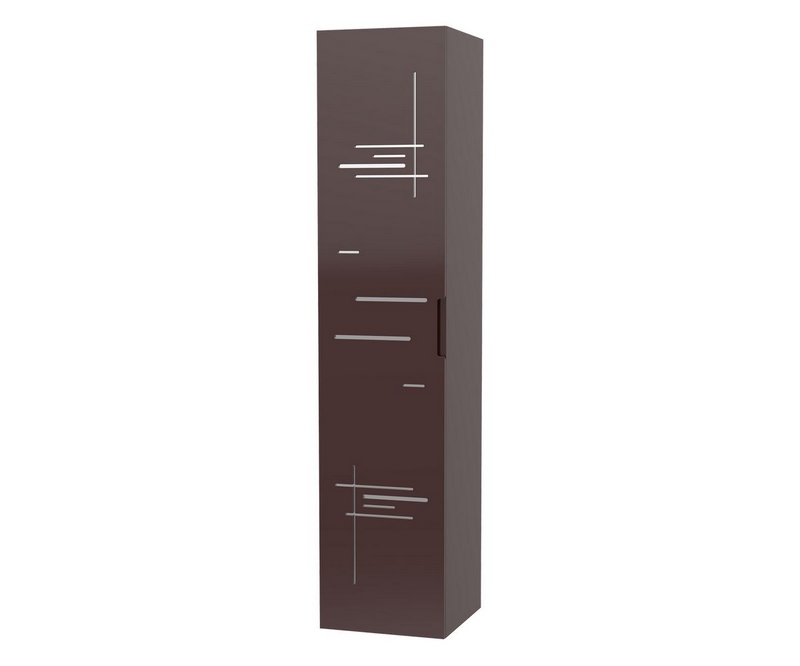 Colonne Liberté façade taupe bi-matière miroir -  - L350 x P350 x H1600mm