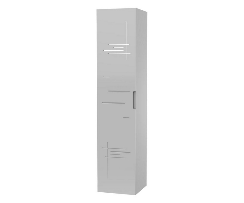 Colonne Liberté façade grise bi-matière miroir - Taupe - L350 x P350 x H1600mm