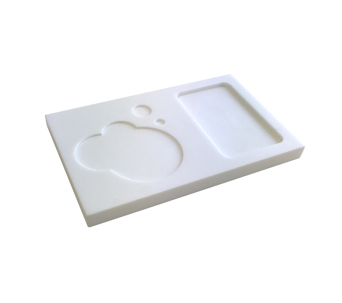 bathwell Porte savon et gobelet aqua - Blanc - L160 x P100 x H12mm