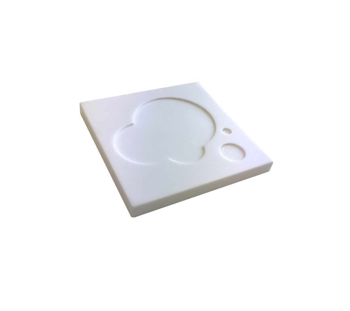 bathwell Porte gobelet bulles - Blanc - L120 x P120 x H12 mm