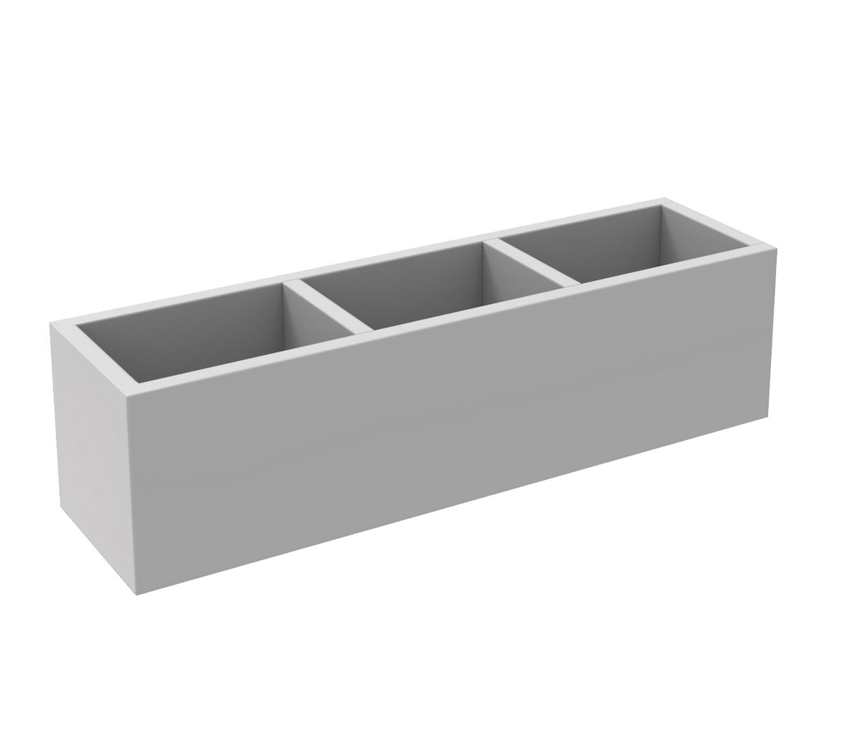 bathwell Boite à compartiments - Blanc - L450 x P120 x H120mm