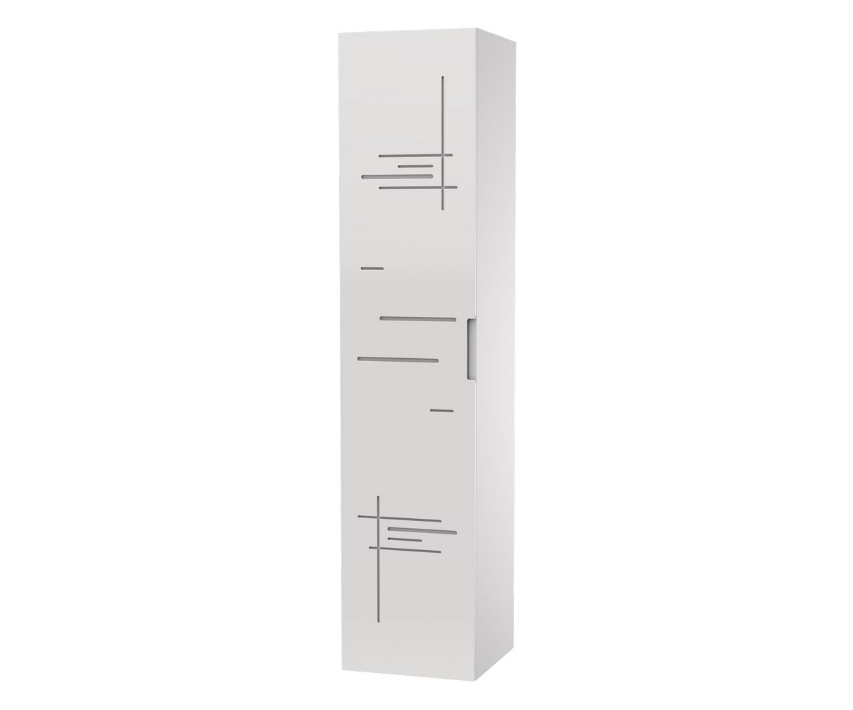 bathwell Colonne Liberté façade gravée blanche - Blanc - L350 x P350 x H1600mm