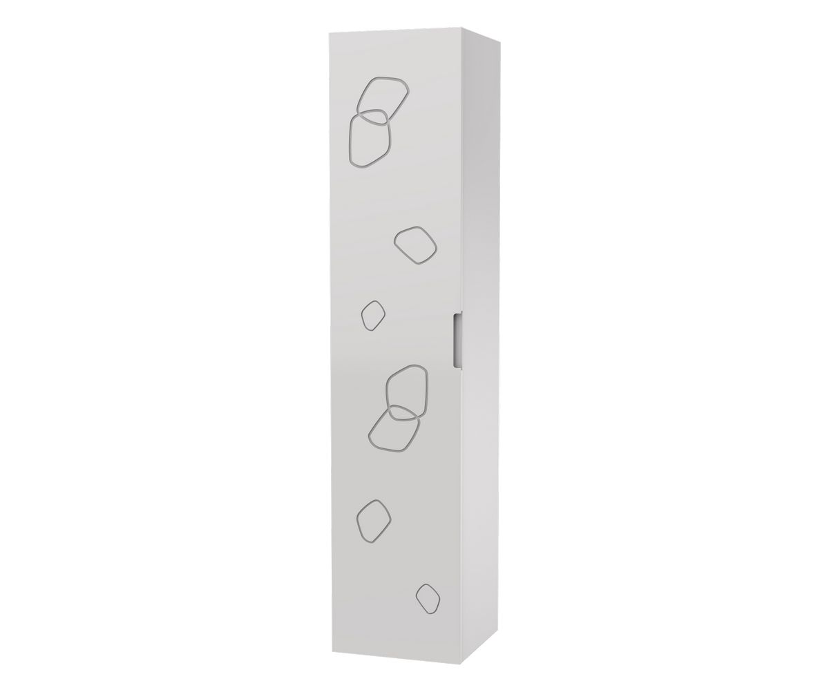 bathwell Colonne Liberté façade gravée blanche - Blanc - L350 x P350 x H1600mm