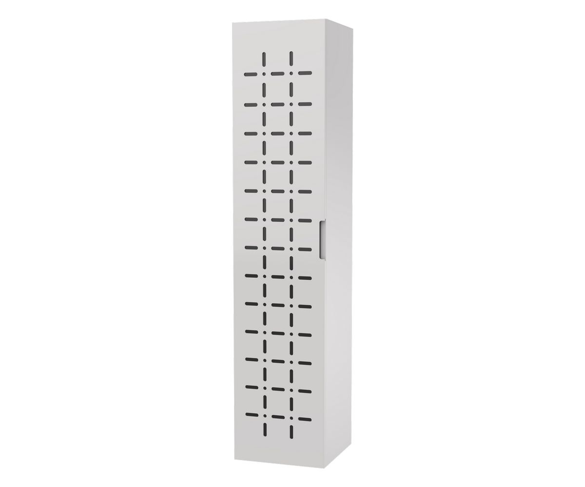 bathwell Colonne Liberté façade blanche bi-matière plexiglas - Blanc - L350 x P350 x H1600mm