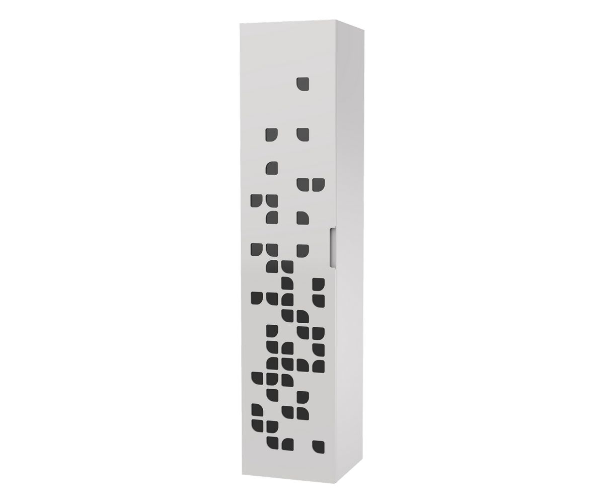 bathwell Colonne Liberté façade blanche bi-matière plexiglas - Blanc - L350 x P350 x H1600mm