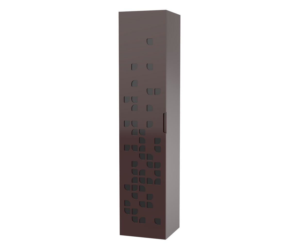 bathwell Colonne Liberté façade taupe bi-matière plexiglas - Taupe - L350 x P350 x H1600mm