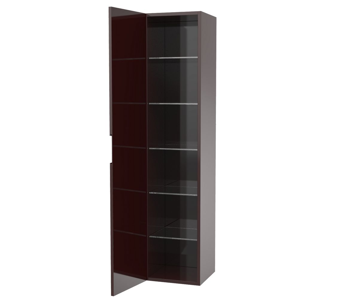 bathwell Colonne Liberté façade taupe bi-matière plexiglas - Taupe - L350 x P350 x H1600mm