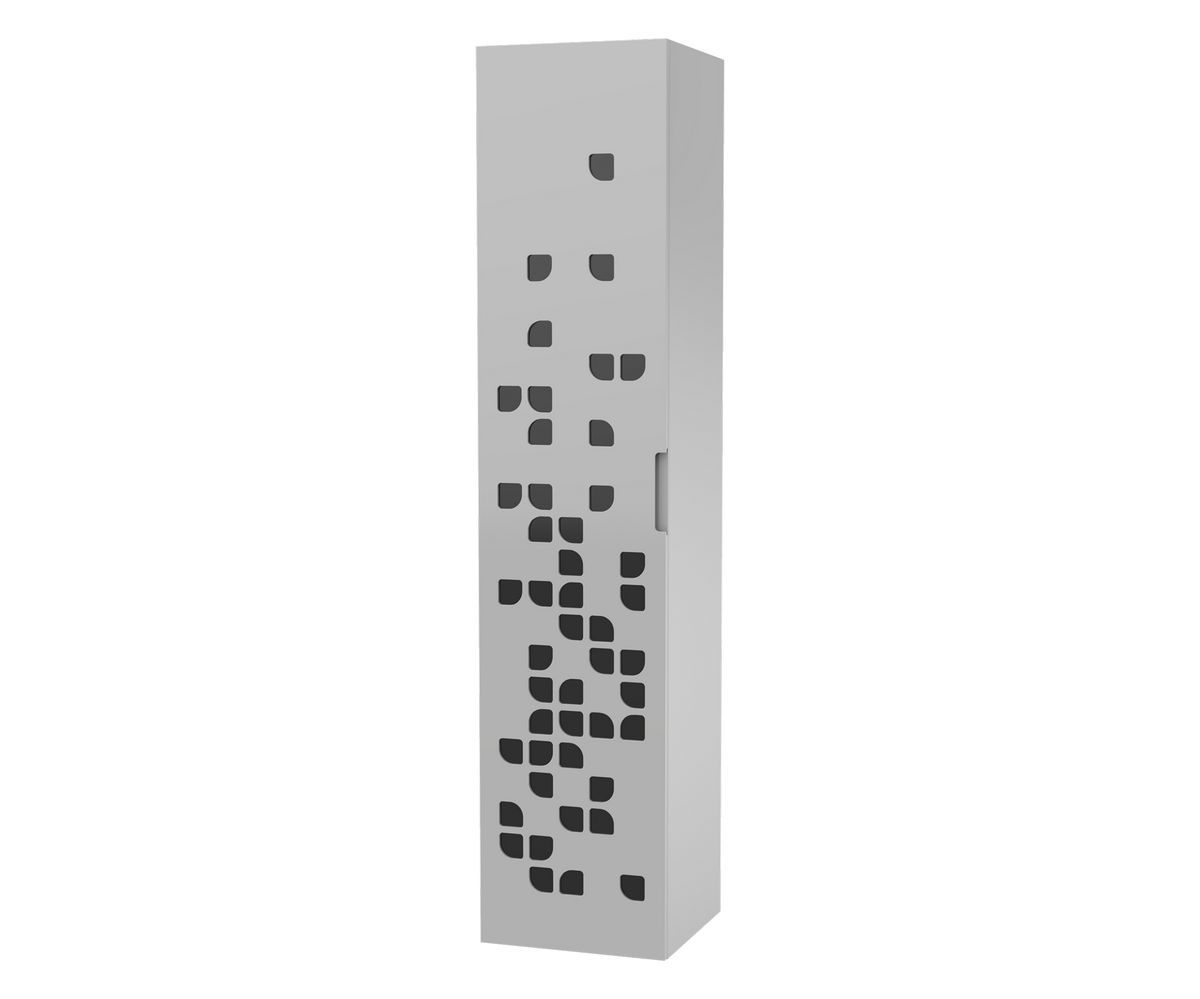 bathwell Colonne Liberté façade grise bi-matière plexiglas - Gris - L350 x P350 x H1600mm
