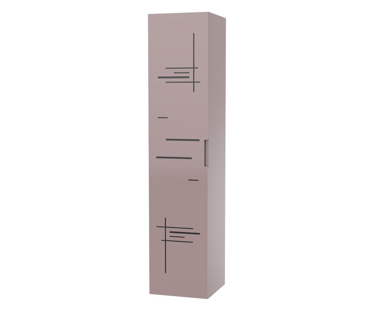 bathwell Colonne Liberté façade béton bi-matière plexiglas - Béton - L350 x P350 x H1600mm