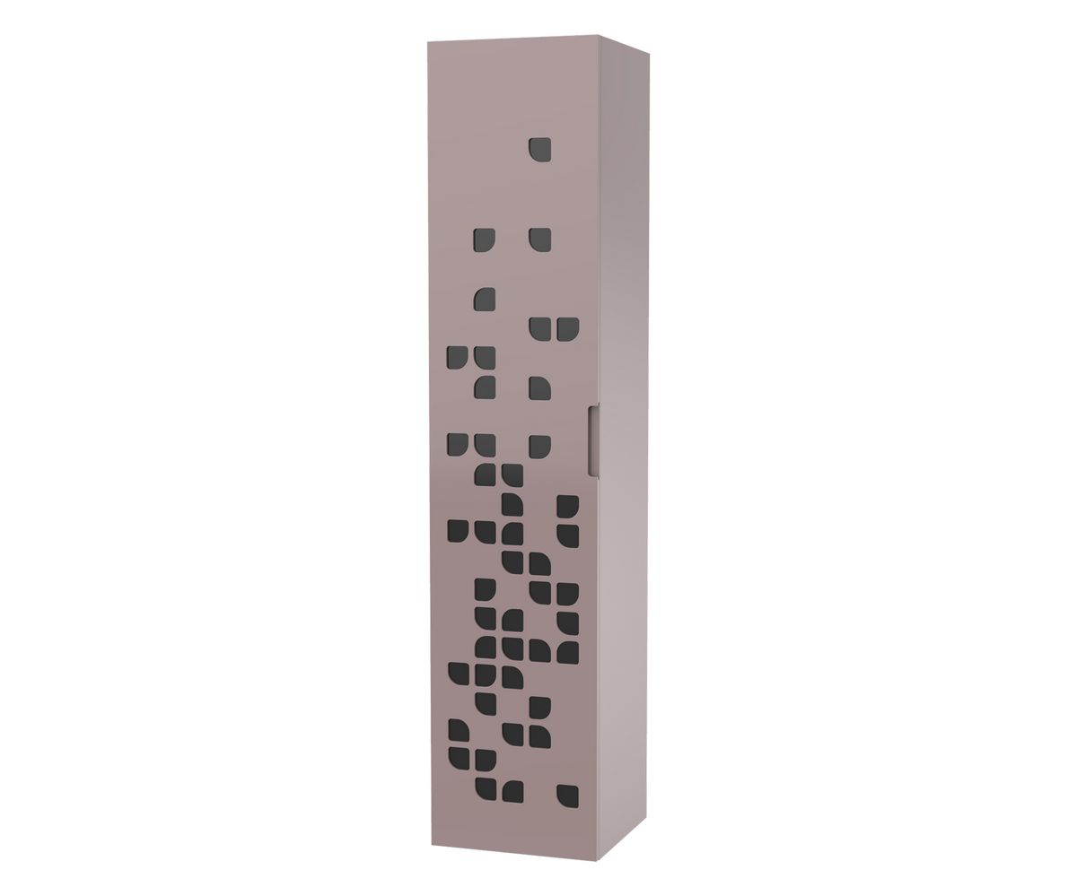 bathwell Colonne Liberté façade béton bi-matière plexiglas - Béton - L350 x P350 x H1600mm