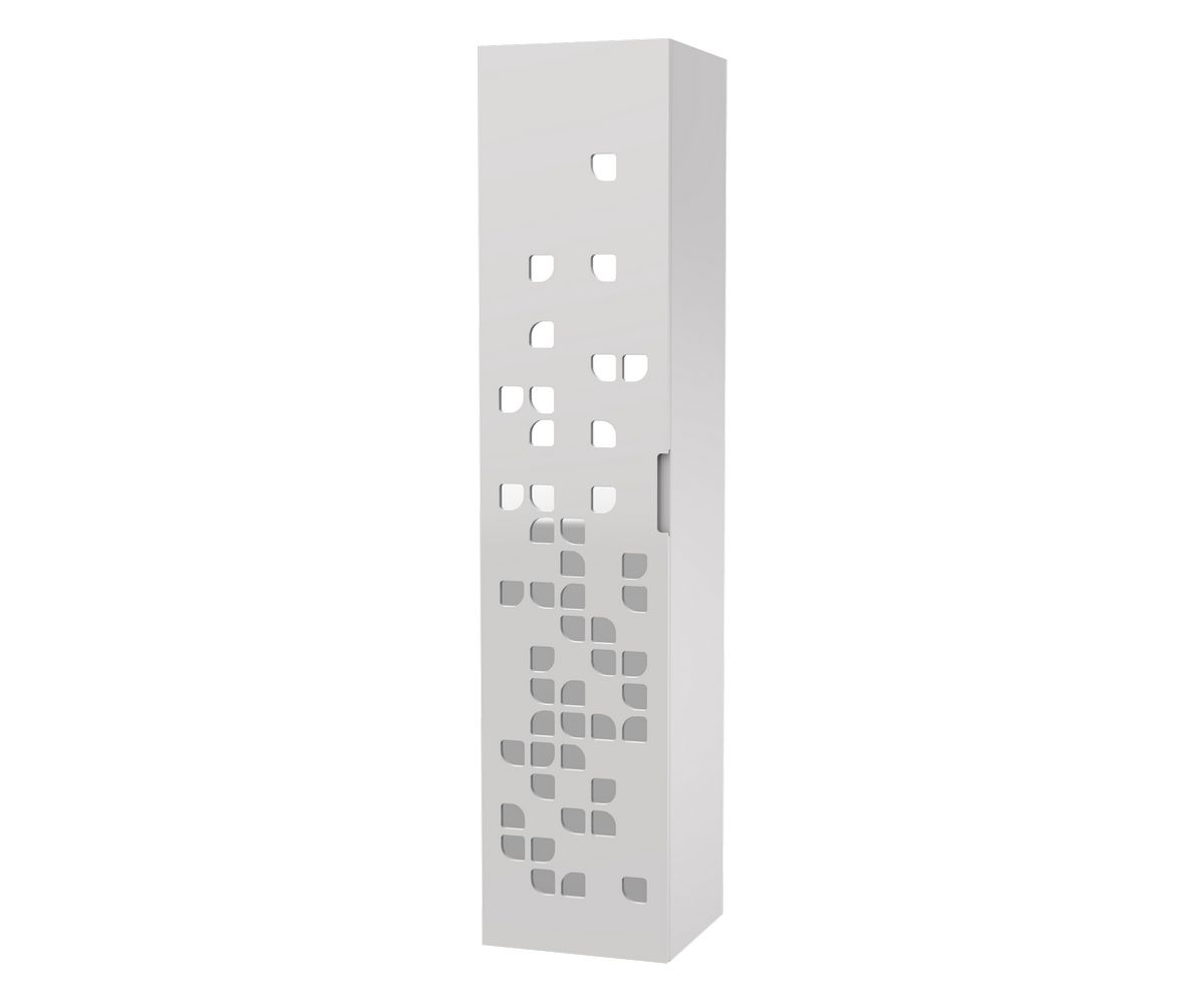 bathwell Colonne Liberté façade blanche bi-matière miroir - Blanc - L350 x P350 x H1600mm