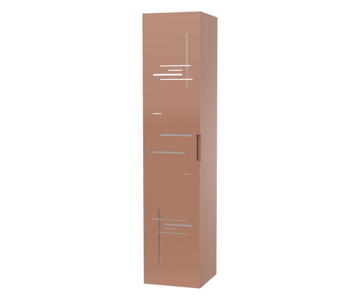 bathwell Colonne Liberté façade café bi-matière miroir - Café - L350 x P350 x H1600mm