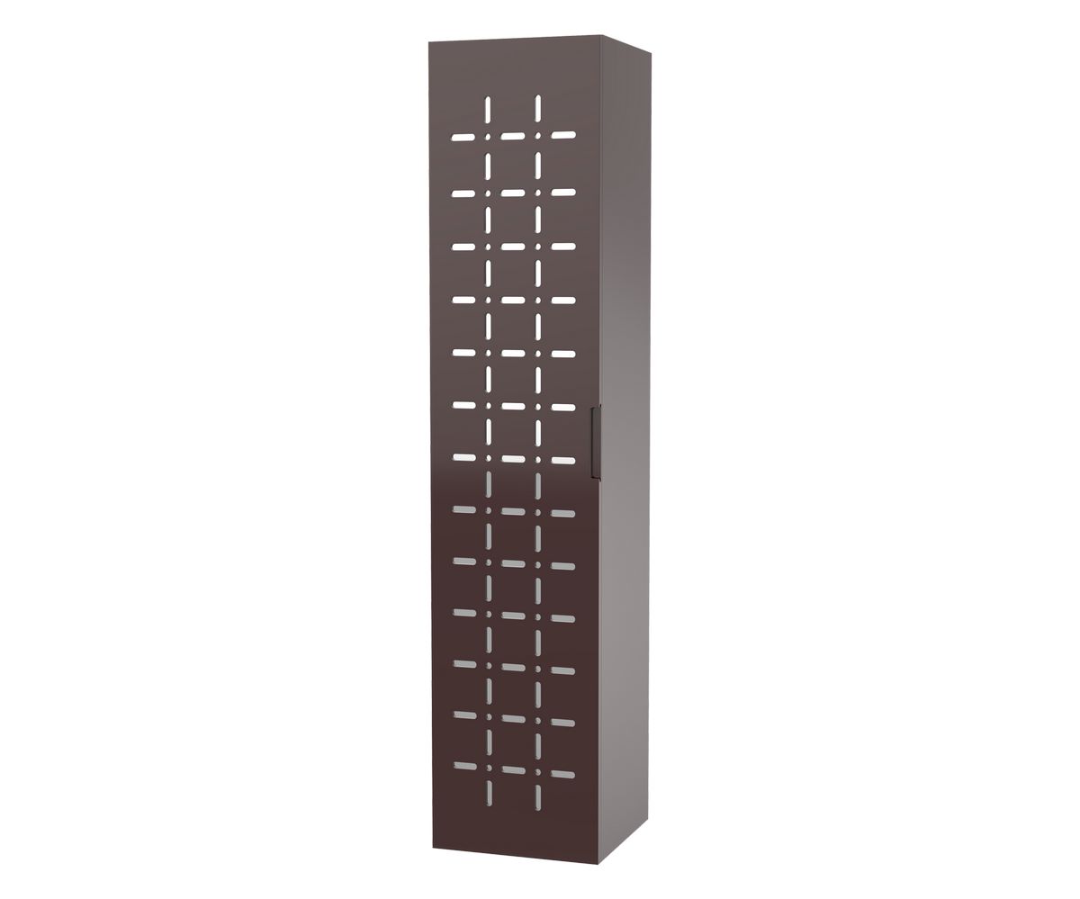 bathwell Colonne Liberté façade taupe bi-matière miroir - Taupe - L350 x P350 x H1600mm