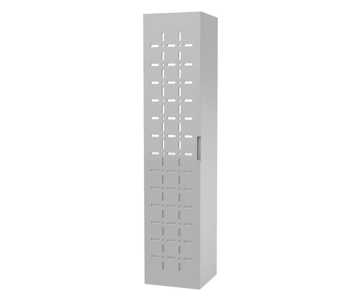bathwell Colonne Liberté façade grise bi-matière miroir - Gris - L350 x P350 x H1600mm