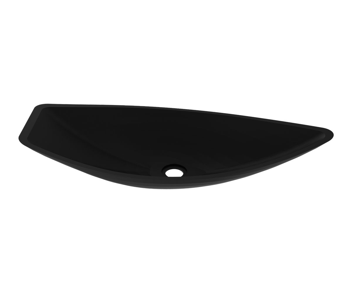 bathwell Vasque Alésia noire - Noir - L700 x P330 x H140 mm