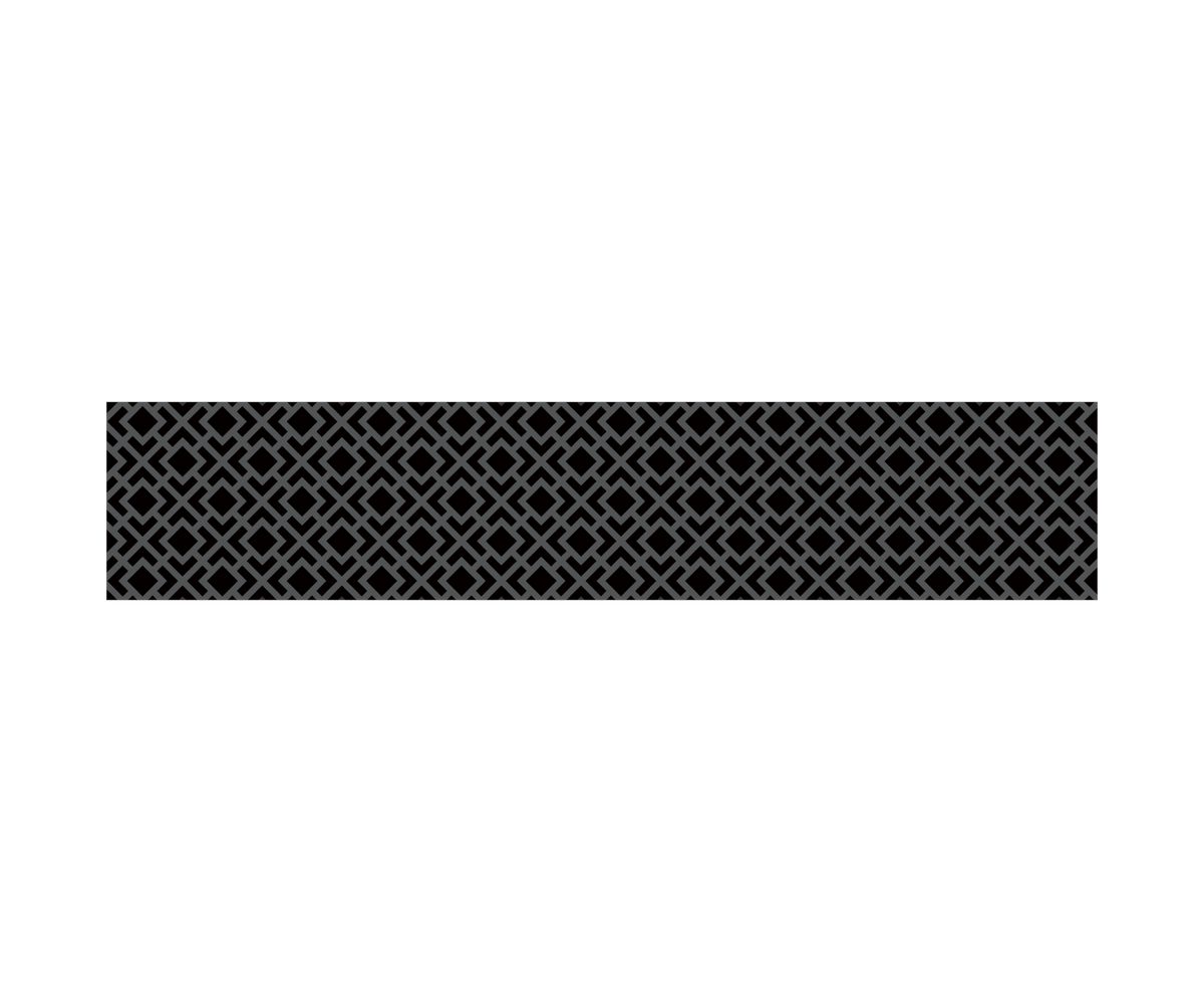 bathwell Crédence Alésia motifs coloris noir - Noir - L1500 x P36 x H300 mm