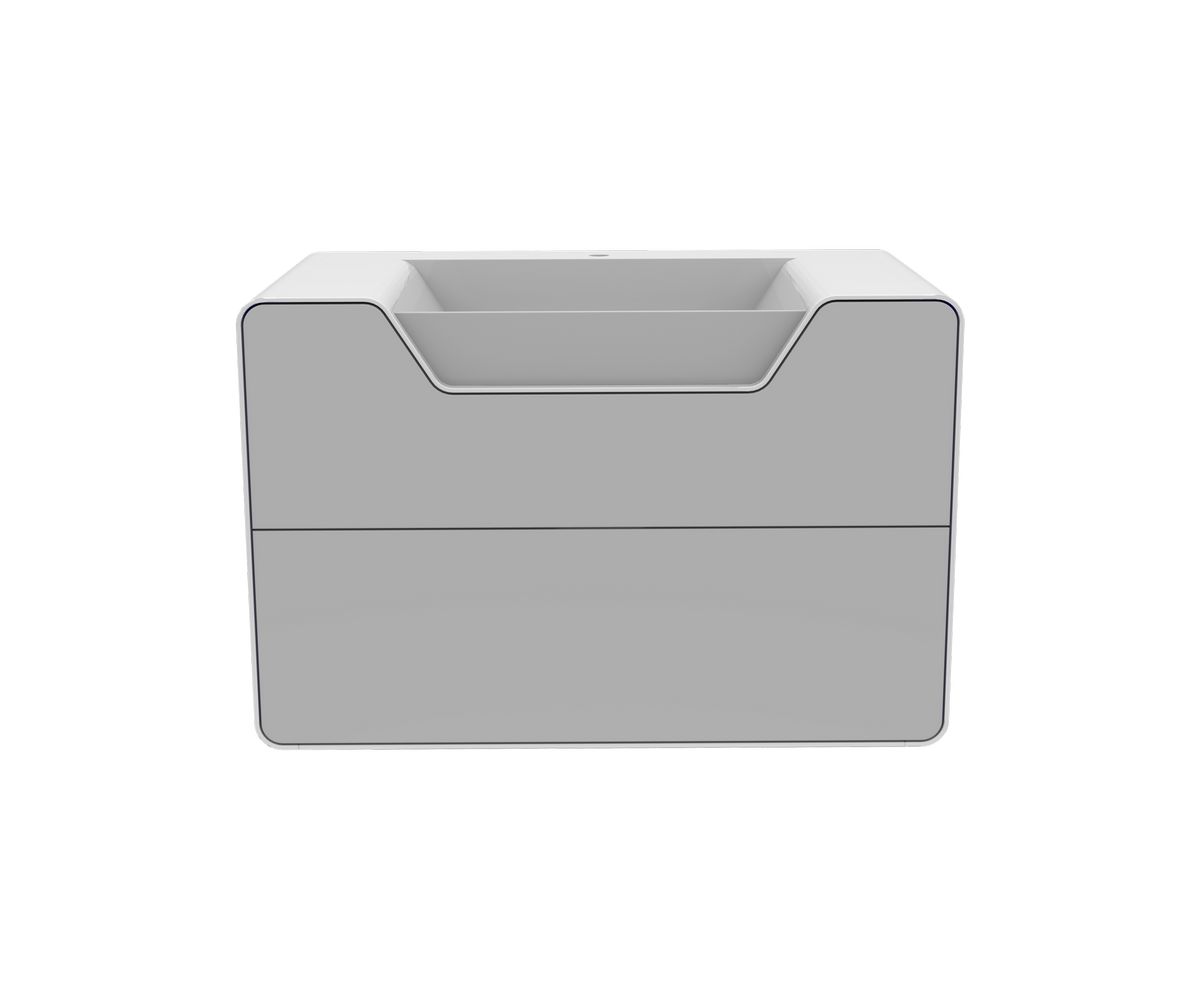 bathwell Meuble vasque Concorde Optimum gris - Gris - L900 x P500 x H750mm