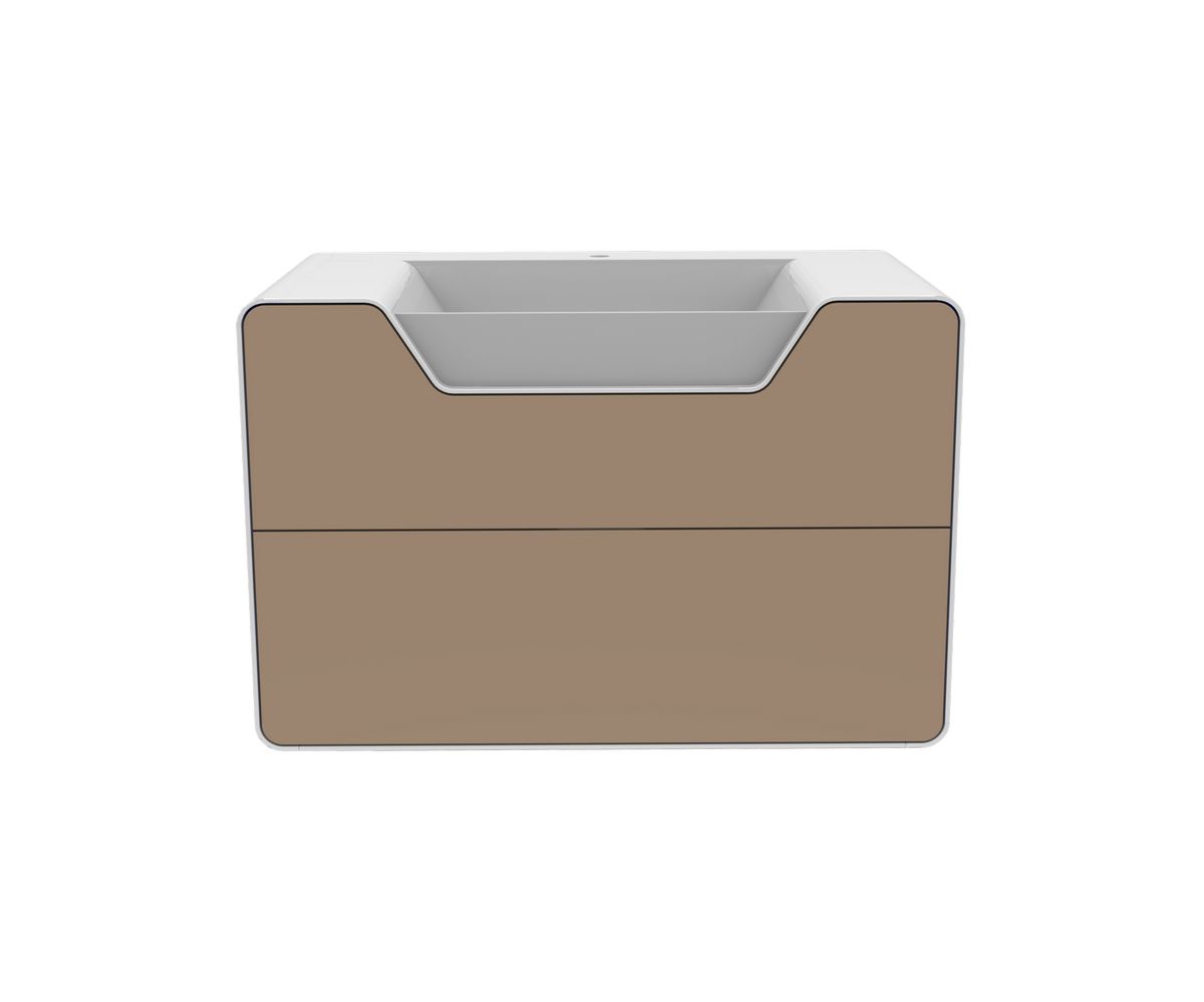 bathwell Meuble vasque Concorde Optimum beige - Beige - L900 x P500 x H750mm