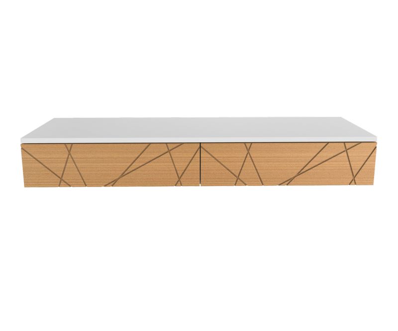 Console d'entrée double Stockholm - Blanc / Vert - L1100 x P338 x H159 mm