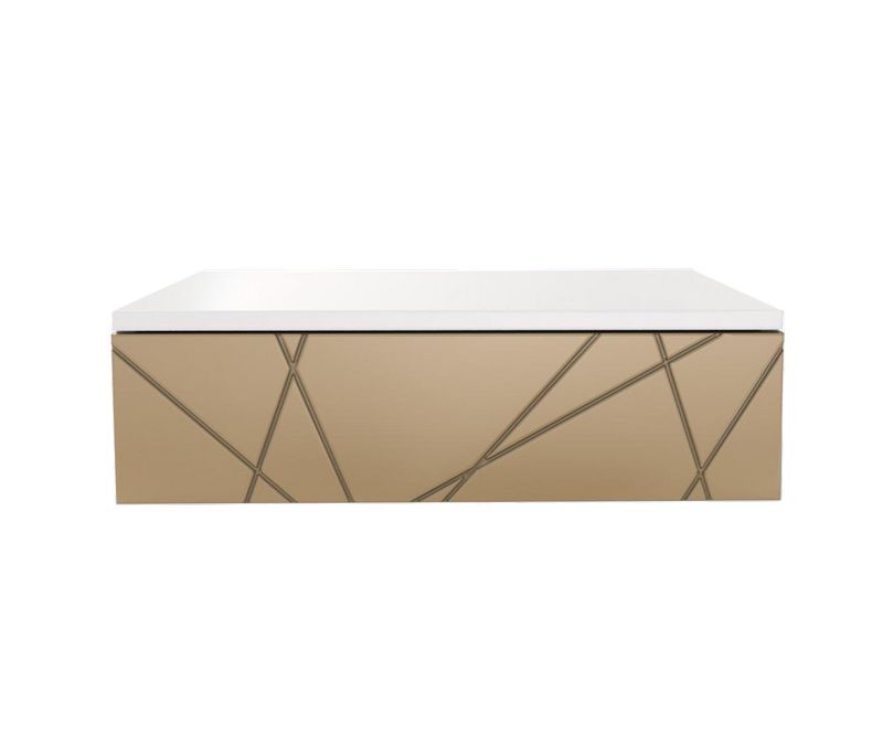 Console d'entrée simple Stockholm - Blanc / Beige - L559 x P338 x H159 mm