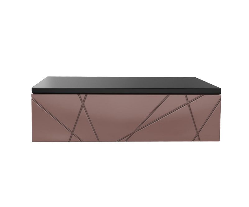 Console d'entrée simple Stockholm - Noir / Taupe - L559 x P338 x H159 mm