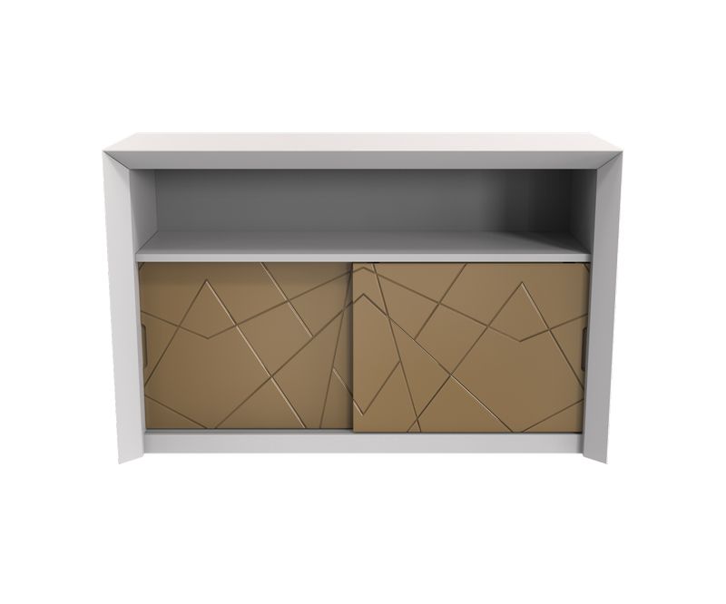 Console bar Stockholm à 2 portes - Blanc / Beige - L1250 x P500 x H814 mm