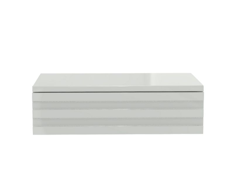 Console d'entrée simple Munich - Blanc / Gris - L559 x P338 x H159 mm