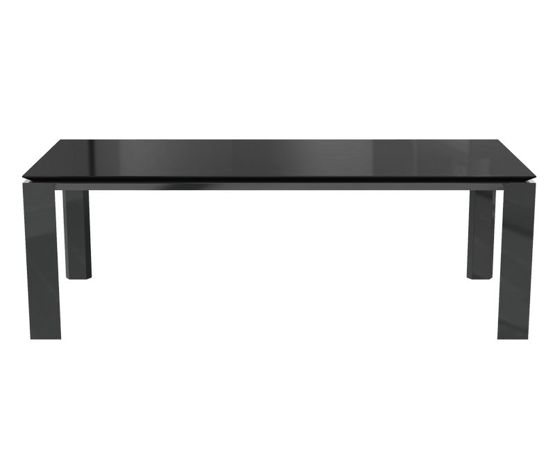 Table de séjour Munich - Gris clair / Noir - L2000 x P1000 x H750 mm