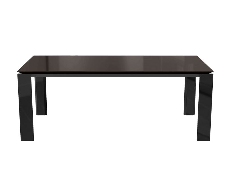 Table de séjour Munich - Blanc / Beige - L2000 x P1000 x H750 mm