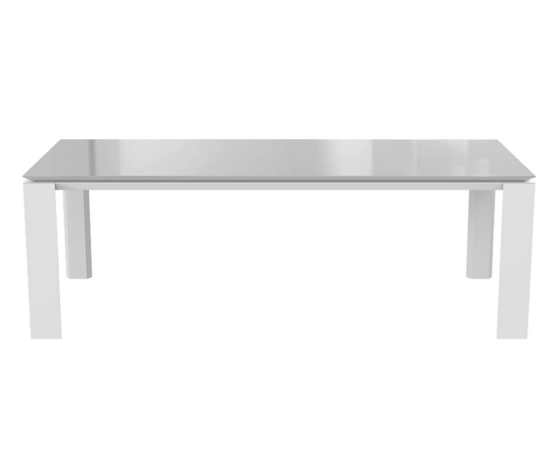 Table de séjour Munich - Blanc / Gris - L2200 x P1000 x H750 mm