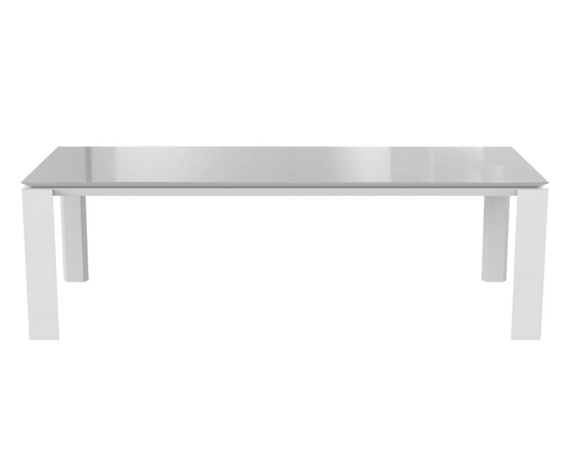 Table de séjour Munich - Blanc / Gris - L2400 x P1000 x H750 mm