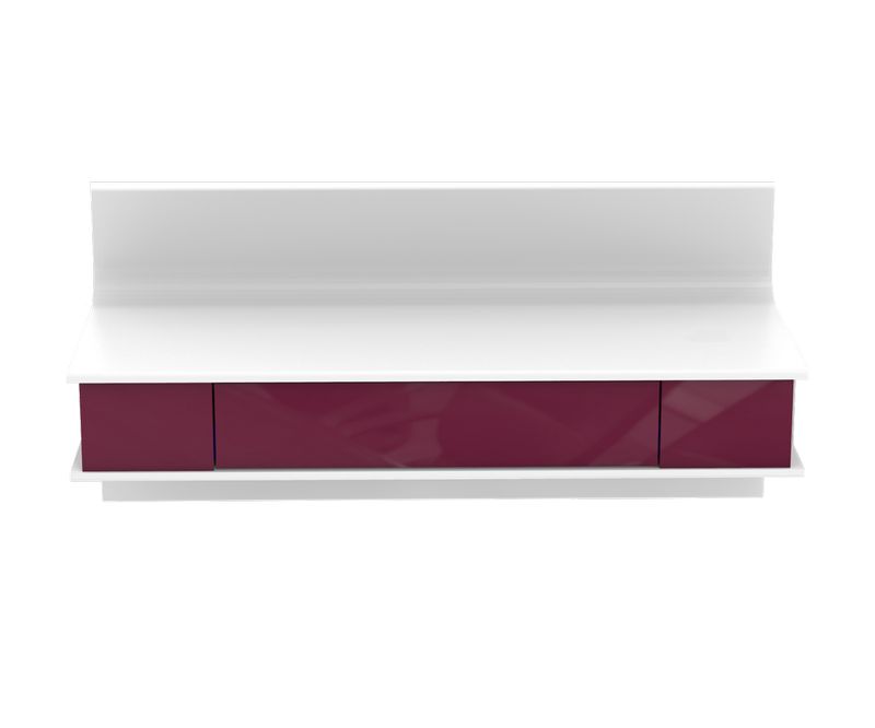 Console - Blanc / Bordeaux - L900 x P360 x H434 mm