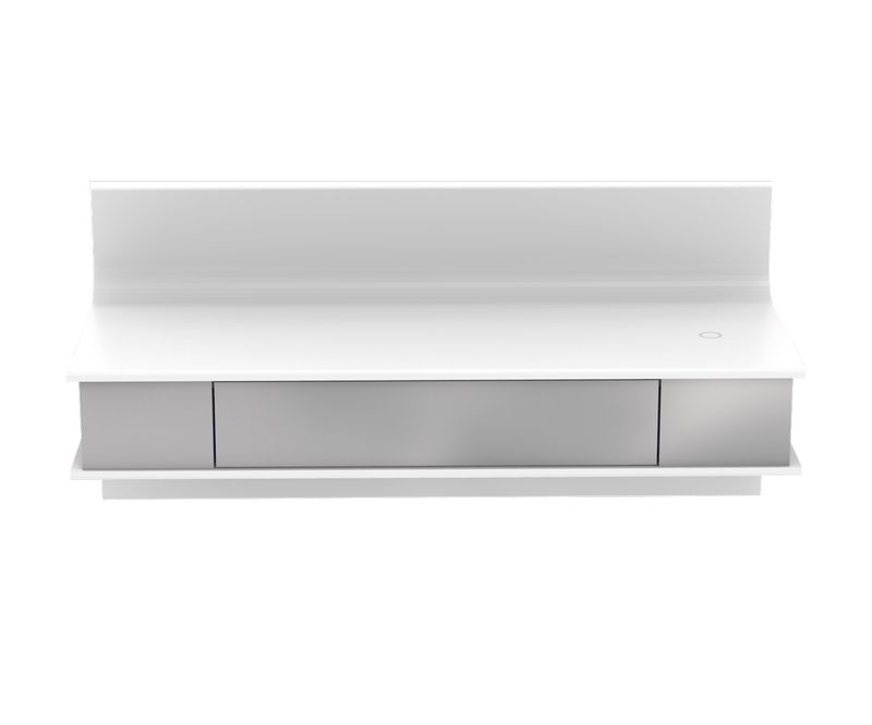 Console Manhattan avec option chargeur - Blanc / Chêne - L900 x P360 x H434 mm